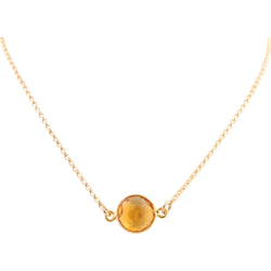 Round Gemstone Choker in Gold, Choose Your Color