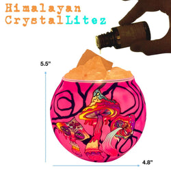 Himalayan Aromatherapy Salt Lamp with UL Listed  Dimmer Cord (Psychedelic Mushroom) Himalayan Aromatherapy Salt Lamp with UL Listed  Dimmer Cord (Psychedelic Mushroom)