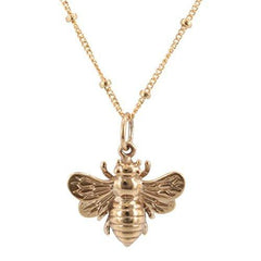 Bronze Honey Bee Necklace on 18 inch Chain