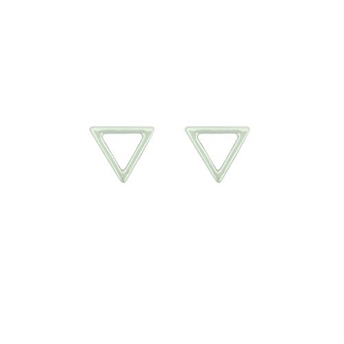 Open Triangle Design Earrings in Sterling Silver