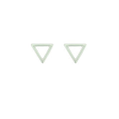 Open Triangle Design Earrings in Sterling Silver