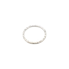 Thin Hammered Stack Ring in Sterling Silver