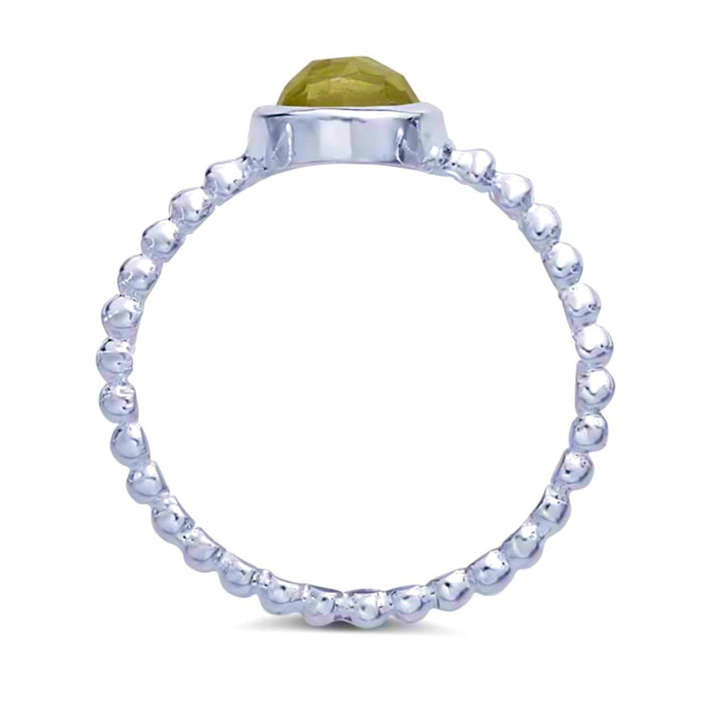 Lemon Quartz Ring in Sterling Silver