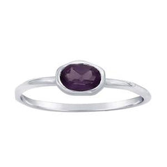 Amethyst Ring in Sterling Silver