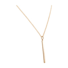 Vertical Bar Necklace in Bronze