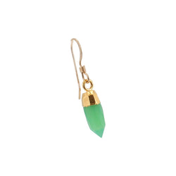 Chrysoprase and Gold Dangle Earrings