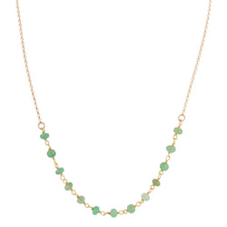 Delicate 4mm Chrysoprase Gemstone Necklace on Gold Filled Chain Delicate 4mm Chrysoprase Gemstone Necklace on Gold Filled Chain