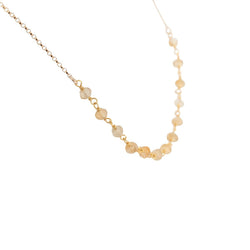 Delicate Citrine Gemstone Necklace on Gold Filled Chain (Solar Plexus Chakra)