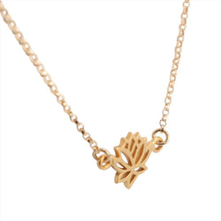 Delicate Gold Lotus Flower Necklace