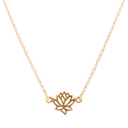 Delicate Gold Lotus Flower Necklace