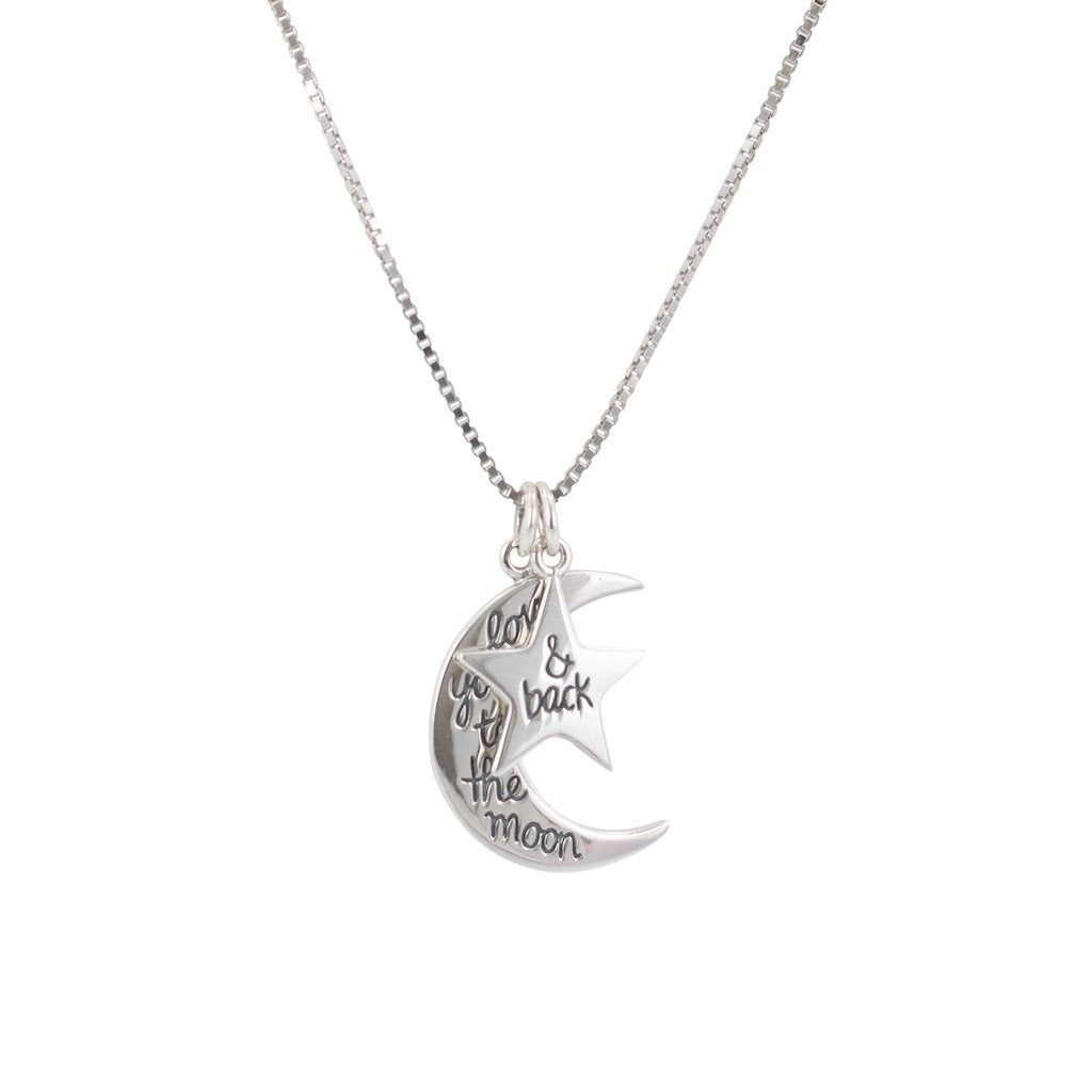 I Love You to the Moon and Back - Moon & Star Necklace