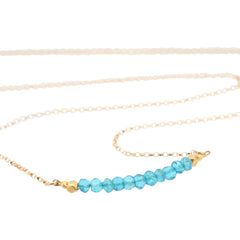 Gemstone Bar Necklace in Chakra Stones