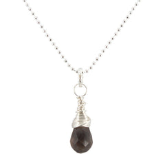 Smoky Quartz Briolette Necklace