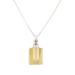 Yellow Crystal Essential Oil Diffuser Necklace