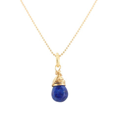 Lapis Lazuli Necklace on Gold Chain