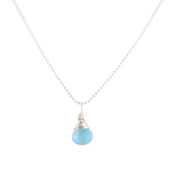 Dainty Briolette Gemstone Necklaces - Choose your Stone