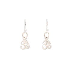 Petite Aum / Om Earrings in Sterling Silver