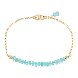 'Inspire Me' Apatite & Gold Fill Strand Bracelet 'Inspire Me' Apatite & Gold Fill Strand Bracelet