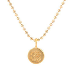 Tiny Round Om (Aum) Necklace