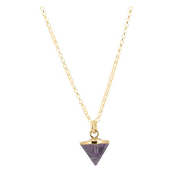 Gold Gemstone Spike Necklace, Stone Choice