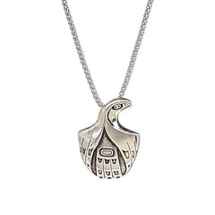 Zoe and Piper Thunderbird Totem Necklace for Men or Women in Sterling Silver #6695-ss