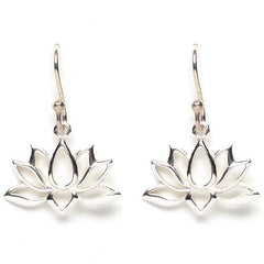 Open Design Lotus Dangle Earrings