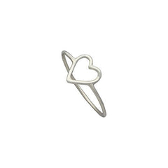 Open Heart Stackable Ring in Sterling Silver