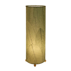 Cocoa Leaf Cylinder Table Lamp - 24 Inch, Green