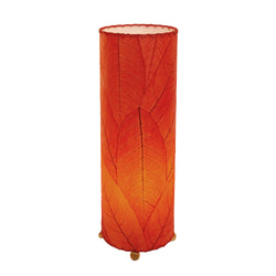 Cocoa Leaf Cylinder Table Lamp - 24 Inch, Red