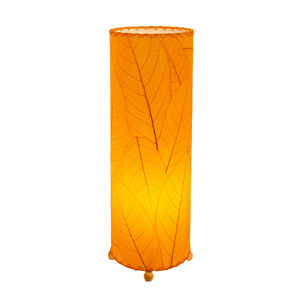 Cocoa Leaf Cylinder Table Lamp - 24 Inch