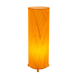 Cocoa Leaf Cylinder Table Lamp - 24 Inch, Orange