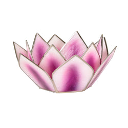 Purple Mini Dahlia Lotus Tea Light Holder, Purple