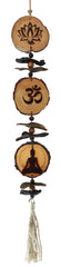 Hanging Lotus-Ohm-Yoga Pine Slice Ornament