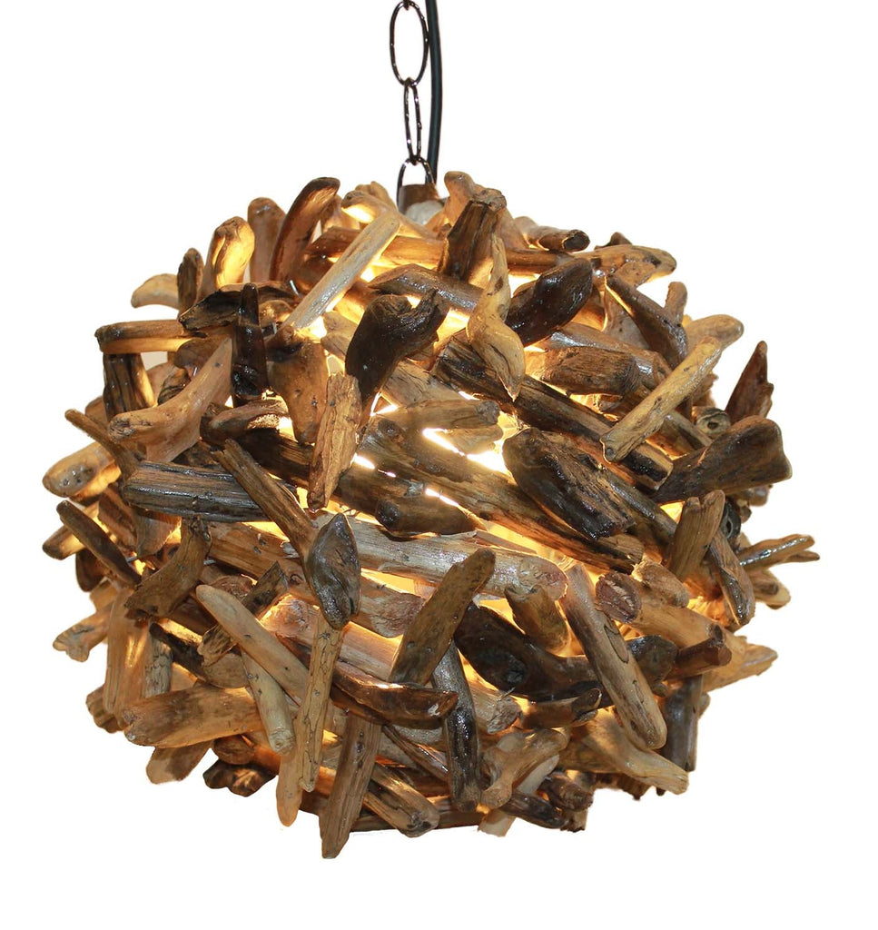 Hanging Driftwood Lamp