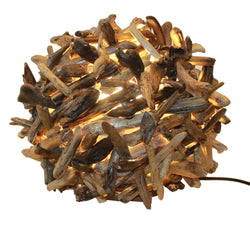 Driftwood Tabletop Ball Lamp Driftwood Tabletop Ball Lamp