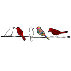 Birds on a Wire Wall Art, Red