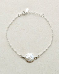 Freshwater Pearl Single Shell Chain Bracelet