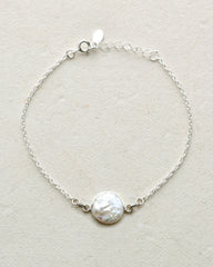 Freshwater Pearl Single Shell Chain Bracelet