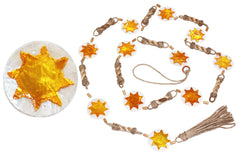 SUN ABACA ROPE CAPIZ GARLAND