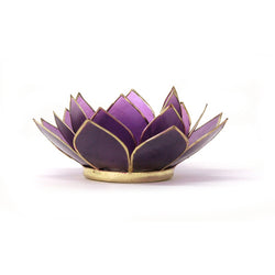 Tanzanite Gemstone Lotus Tea Light Holder, Tanzanite