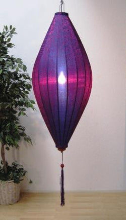 Silk and Bamboo Lantern Oval 6', Jewel