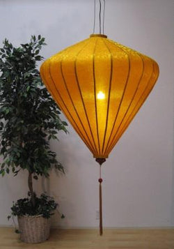 Silk and Bamboo Lantern Diamond 6', Gold