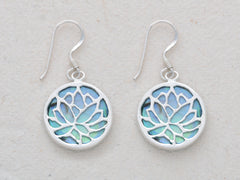 Lotus Flower Earrings -  Double Sided
