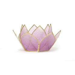 Mini Gemstone Lotus Tea Light Holder, Amethyst