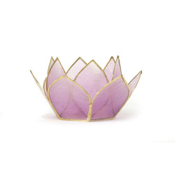 Amethyst Mini Gemstone Lotus Tea Light Holder, Amethyst