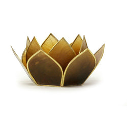 Topaz Mini Gemstone Lotus Tea Light Holder, Topaz