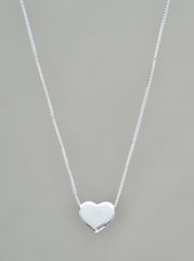Heart Necklace Sterling Silver (Large)