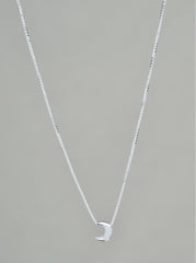 Moon Necklace Sterling Silver (large)