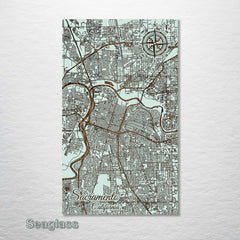 Sacramento Wood Fired Map - Medium (22.5