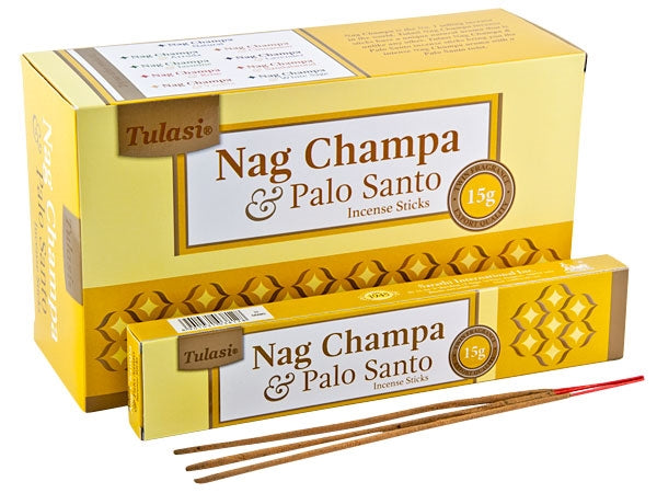 Tulasi Nag Champa & Palo Santo Natural Incense - 15 Sticks Pack